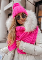 Pleciony Shawl Laponia in pink