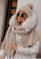 Pleciony Shawl Laponia in beige