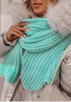Pleciony Shawl Laponia in mint green