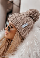 Pleciona Hat z pomponem Laponia in mocha