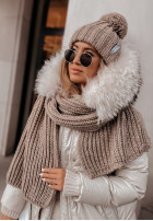 Pleciona Hat z pomponem Laponia in mocha