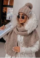 Pleciona Hat z pomponem Laponia in mocha