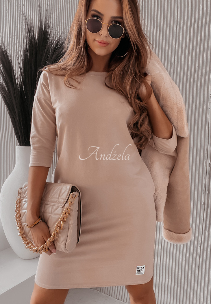 Tunic dress with pockets Stay Real beige