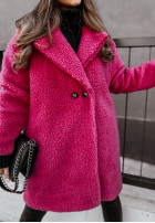 Długi Coat z imitacji kożucha Helsinki in fuchsia