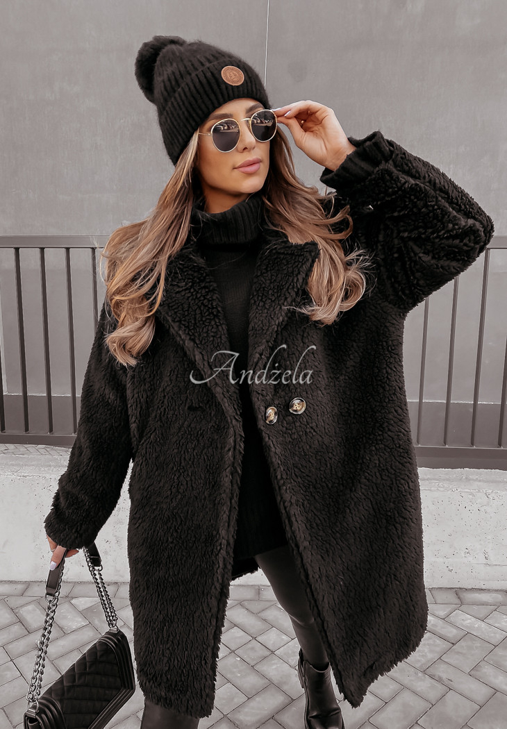 Long sheepskin coat Helsinki black