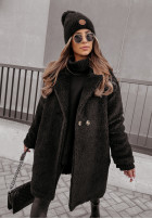 Długi Coat z imitacji kożucha Helsinki  in black
