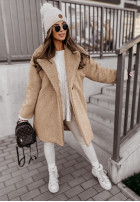 Długi Coat z imitacji kożucha Helsinki in beige