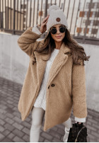 Długi Coat z imitacji kożucha Helsinki in beige