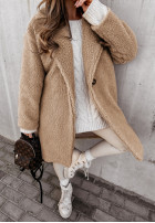 Długi Coat z imitacji kożucha Helsinki in beige