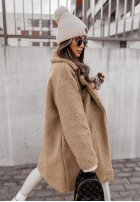Długi Coat z imitacji kożucha Helsinki in beige