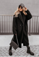 Długi płaszcz z imitacji kożucha Arctic  in black