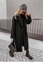 Długi płaszcz z imitacji kożucha Arctic  in black