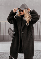 Długi płaszcz z imitacji kożucha Arctic  in black