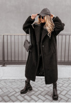 Długi płaszcz z imitacji kożucha Arctic  in black