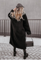 Długi płaszcz z imitacji kożucha Arctic  in black