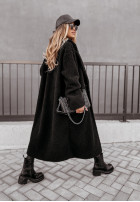 Długi płaszcz z imitacji kożucha Arctic  in black