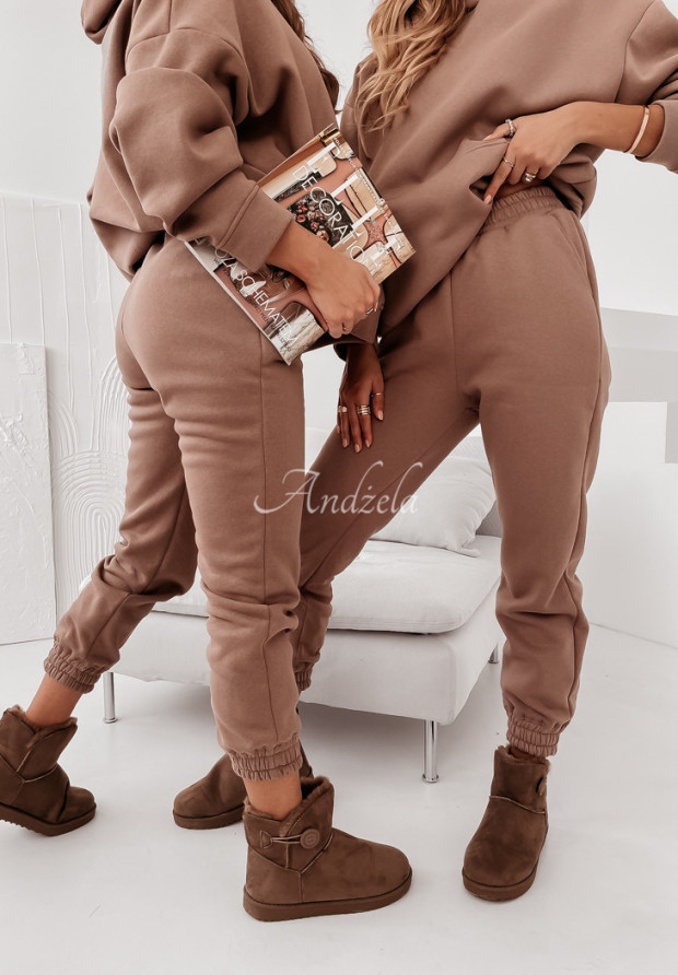 Spodnie dresowe damskie Fit Me II czekoladowe