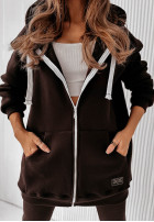 Rozpinana Sweatshirt z kapturem Siempre in chocolate