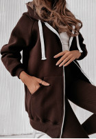 Rozpinana Sweatshirt z kapturem Siempre in chocolate