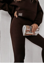 Prążkowane Leggings Sorine in chocolate