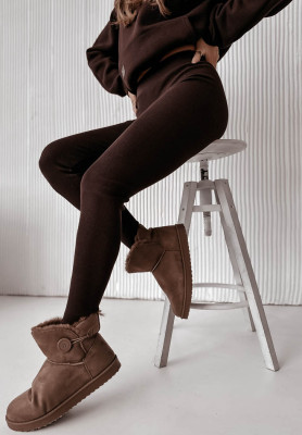 Siempre chocolate ribbed leggings