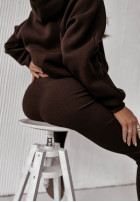 Prążkowane Leggings Sorine in chocolate