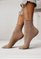 Ażurowe skarpetki Piper in beige