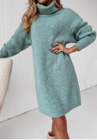 Sukienka sweter z golfem Terenzio morska
