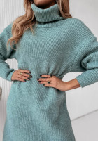Sukienka sweter z golfem Terenzio morska