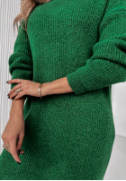 Sukienka sweter z golfem Terenzio butelkowa zieleń