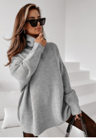 Jumper z golfem Mavi jasnoszary