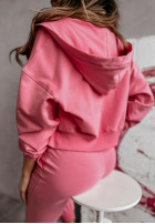 Rozpinana bluza z kapturem Comfy różowa