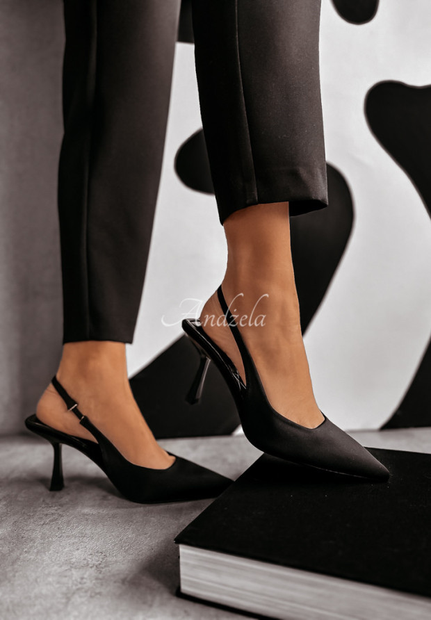 Sandałki w szpic La Belle czarne