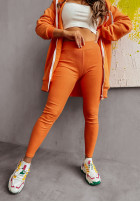 Prążkowane legginsy Siempre pomarańczowe