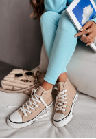 Wysokie Sneakers Oldschool in beige