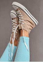 Wysokie Sneakers Oldschool in beige