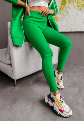 Prążkowane legginsy Siempre zielone