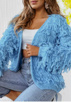 Sweter Kardigan Fringe Blue