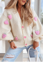 Zapinany kardigan Berry Lover ecru
