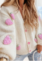 Zapinany kardigan Berry Lover ecru