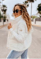 short Pikowana Jacket Martinez in ecru