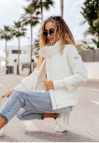 short Pikowana Jacket Martinez in ecru