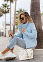 short Pikowana Jacket Martinez in baby blue