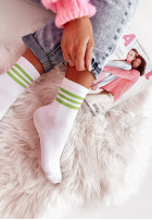 Long skarpetki Three Stripes in green