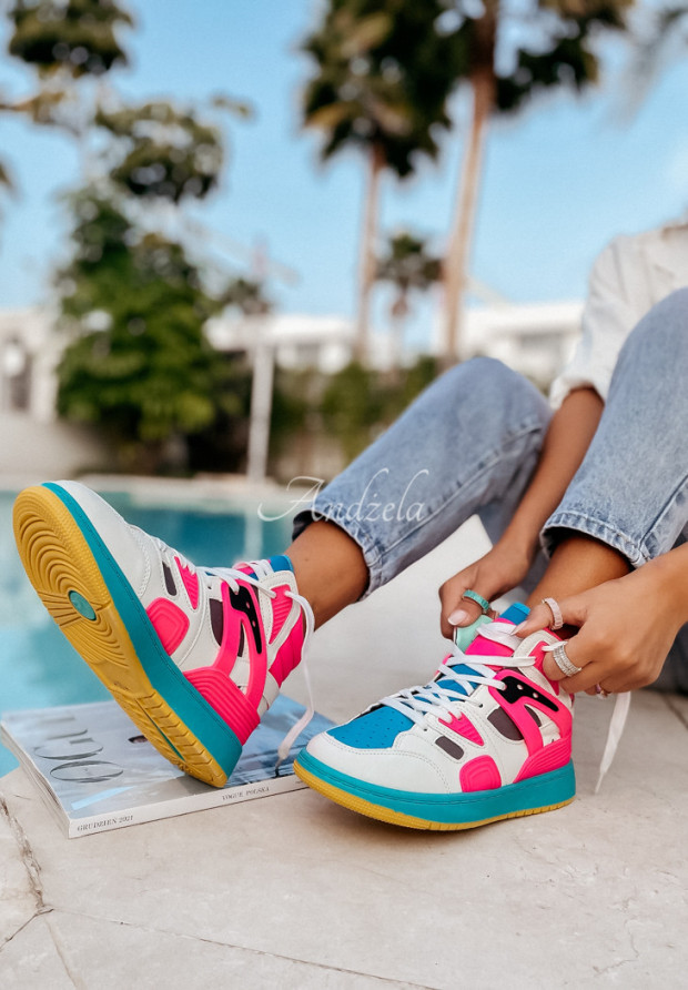 Sneakersy Add Some Color różowo-niebieskie