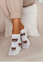 Krótkie skarpetki patterned Teddy białe