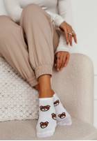 Krótkie skarpetki patterned Teddy białe
