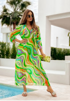 Plisowana sukienka we wzory Your Inspiration zielona