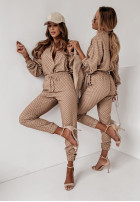 Wzorzysty Set Empire in camel