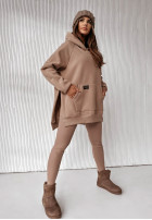 Prążkowane Leggings Sorine in beige